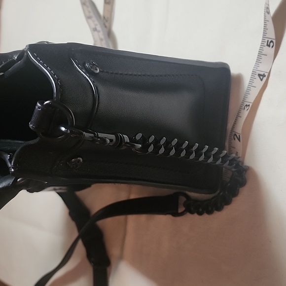 Frye Demi Mini Leather Satchel with calf hair on the front. - Picture 9 of 12